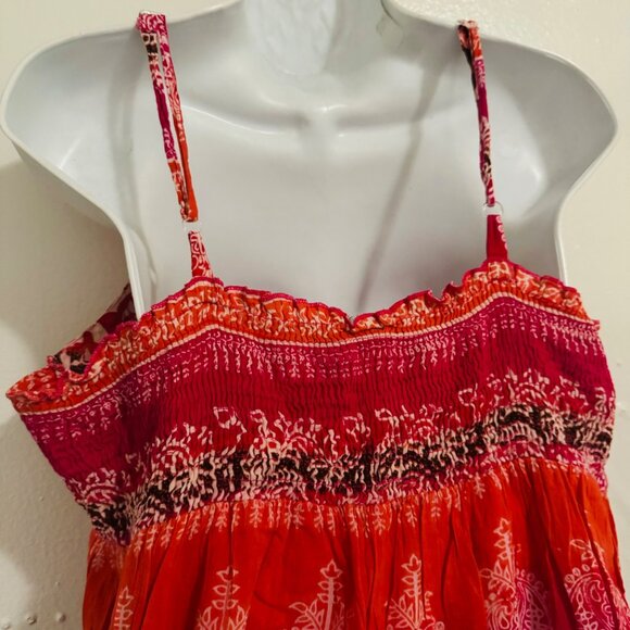 summer mini dress plus size 1X multicolor Honeycomb black 100% cotton - Picture 6 of 12